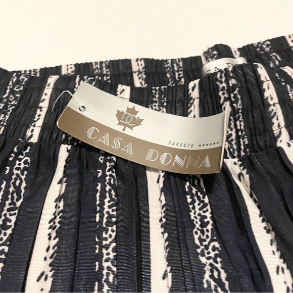 Casa Donna Striped Wide Leg Pants Womens Size M/L - Picture 3 of 15